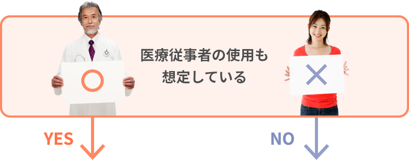 医療従事者の使用も想定している