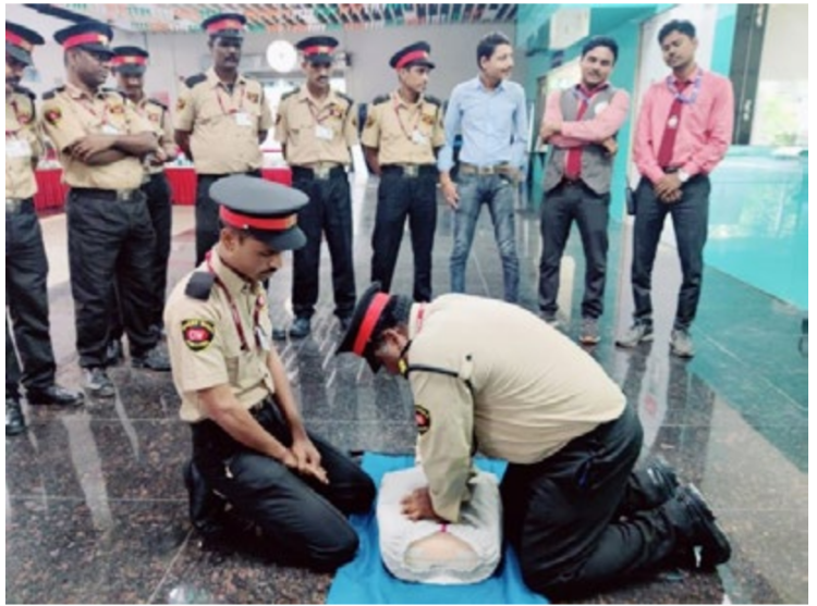 CPRトレーニングの様子